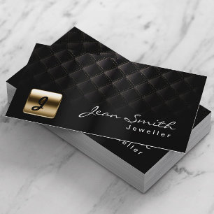 Affärskortet Luxury Black och Guld Jewelry Visitkort