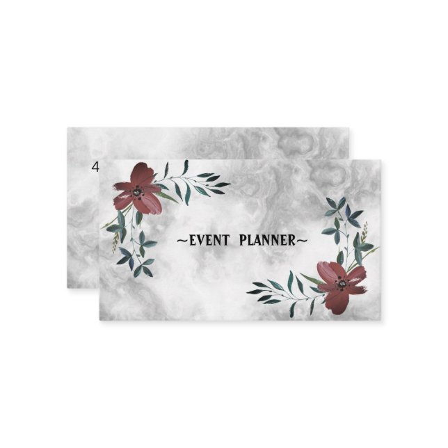 Affärskortet Luxury Coola Silver Marble Visitkort (Fram/Back In Situ)