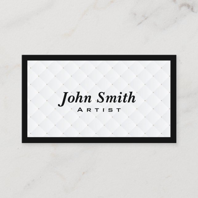 Affärskortet Luxury Diamond Quilt Artist Visitkort (Framsida)