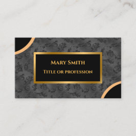 Affärskortet Luxury Modern Guld Silver Damask Visitkort