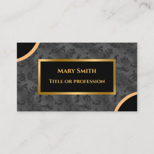 Affärskortet Luxury Modern Guld Silver Damask Visitkort