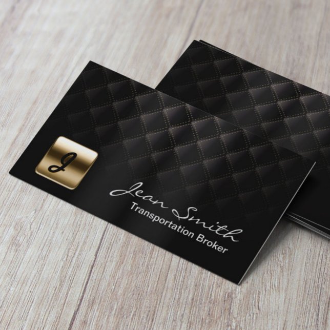 Affärskortet Luxury Mörk Transport Broker Visitkort (Skapare uppladdad)