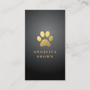 Affärskortet Luxury Pet - Guld Tass Design Visitkort