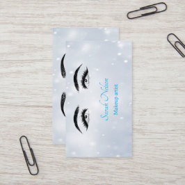 Affärskortet Luxury Sweet Blue Makeup Visitkort