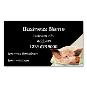 Affärskortet lycklig Gris Farm Animal Business Magnetiska Visitkort