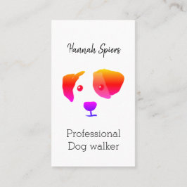 Affärskortet Lycklig Hund Walking/Hund Groomer Visitkort