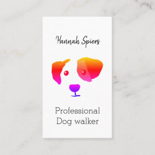 Affärskortet Lycklig Hund Walking/Hund Groomer Visitkort