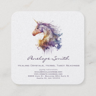 Affärskortet Magic Unicorn Square Fyrkantigt Visitkort