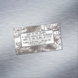 affärskortet Magnet "Bröllop annons Favors"