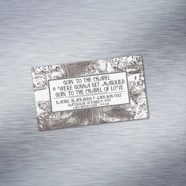 affärskortet Magnet "Bröllop annons Favors" (In Situ)