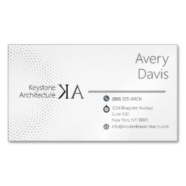Affärskortet Magnet för modern, minimalistisk arki