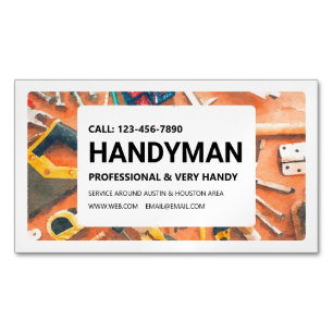 Affärskortet Magnet: Handyman Services Magnetiska Visitkort