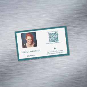 Affärskortet Magnet Personal Teal Life Coach