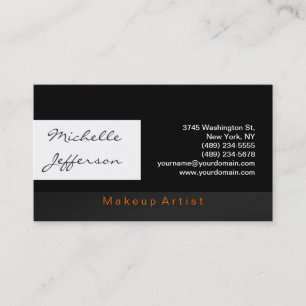 Affärskortet Makeup Artist Calligraphy Visitkort