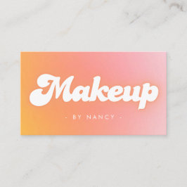 Affärskortet Makeup Artist Groovy Retro Peach Visitkort