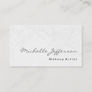 Affärskortet Makeup Artist Linen Damask Pattern Visitkort