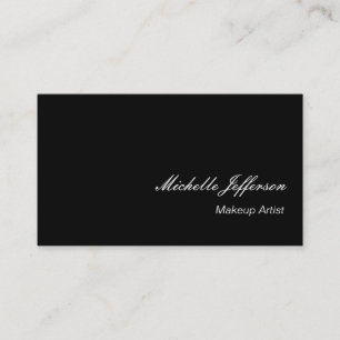 Affärskortet Makeup Artist Script Black Visitkort