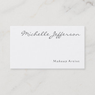 Affärskortet Makeup Artist Script Black White Visitkort