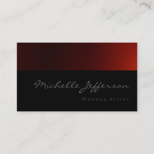 Affärskortet Makeup Artist Script Red Mönster Visitkort