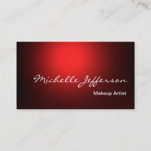 Affärskortet Makeup Artist Script Red Visitkort