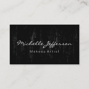 Affärskortet Makeup Artist Script Wood Mönster Visitkort