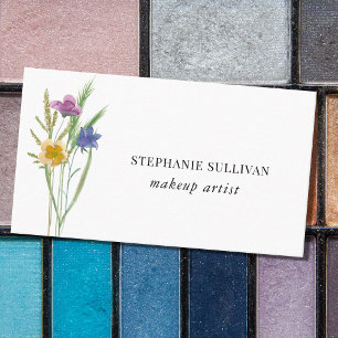 Affärskortet Makeup Artist Wildblomma Visitkort