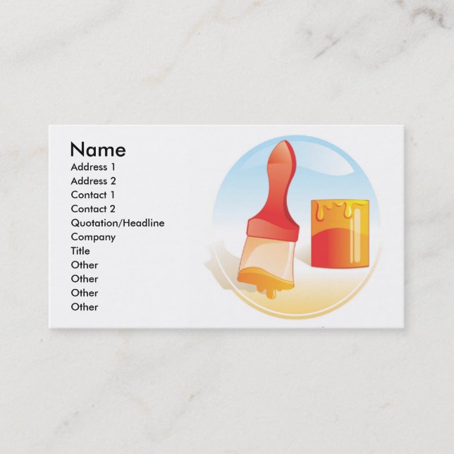 Affärskortet Måla Visitkort (Framsida)