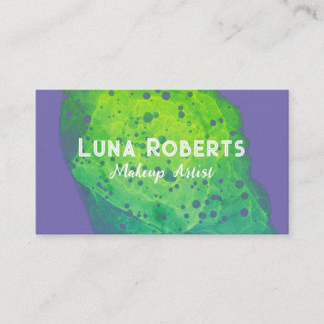 Affärskortet Målad Grönt Visitkort (Framsida)