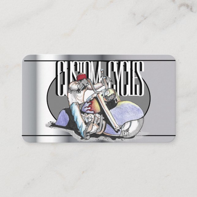 Affärskortet Mallmotorcykel Visitkort (Framsida)