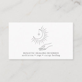 Affärskortet måne Hand Holistic Healing Visitkort