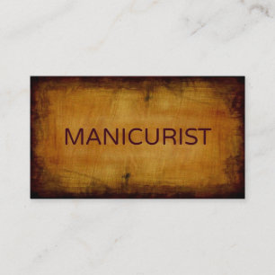 Affärskortet Manikurist Antique Brushed Visitkort