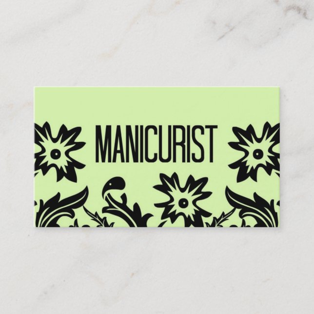 Affärskortet Manikurist Flower Visitkort (Framsida)