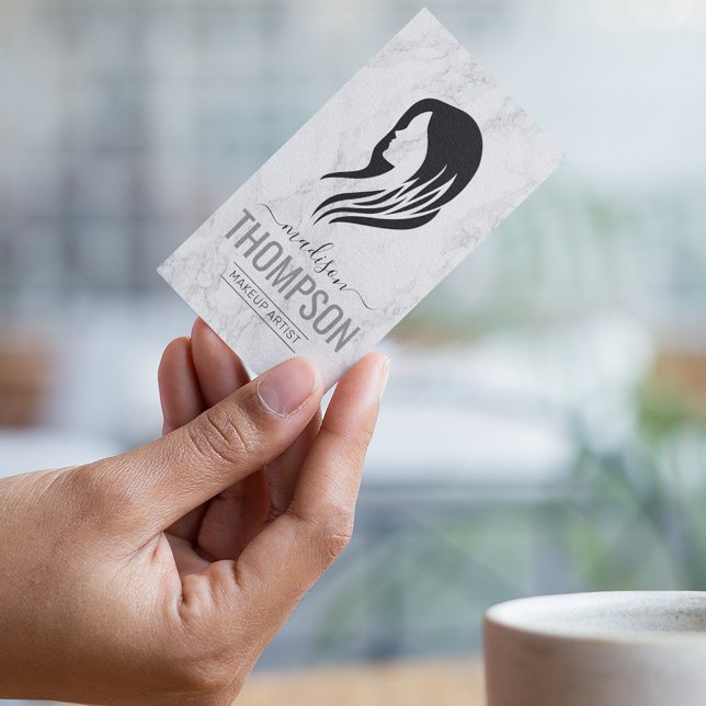 Affärskortet Marble Hair Stylist Visitkort (Skapare uppladdad)