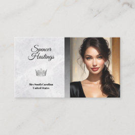 Affärskortet Marble Ice Skönhetstävling Visitkort