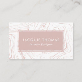 Affärskortet Marble Ro Rosa mönster Visitkort