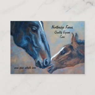 Affärskortet Mare and Foal Fine Art Horse Visitkort