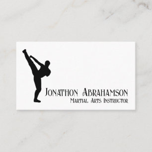 Affärskortet Martial Arts Instructor Studio Studio Visitkort