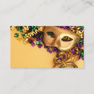 Affärskortet MasqueraMarti Gras Mask Visitkort
