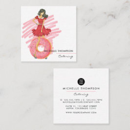 Affärskortet Mat Catering Square Fyrkantigt Visitkort