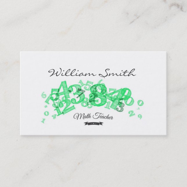 Affärskortet Math Teacher Visitkort (Framsida)