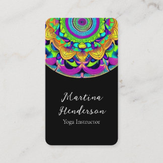 Affärskortet mellan Vacker Blue och Bold Mandala Y Visitkort