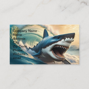 Affärskortet Menacing Shark Visitkort