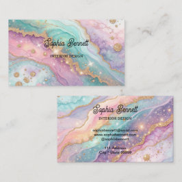 Affärskortet Mesmerizing Glitter Opal Background Visitkort