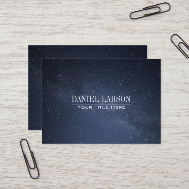 Affärskortet Milky Way Visitkort (Fram/Back In Situ)