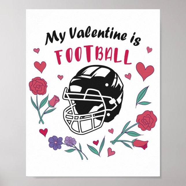 Affärskortet Mina Valentine är Football Poster (Framsidan)