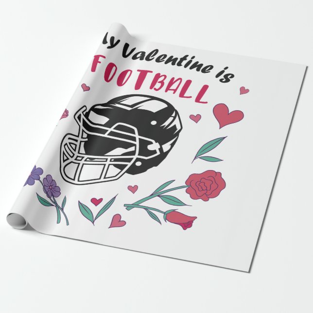 Affärskortet Mina Valentine är Football Presentpapper (Utrullad)