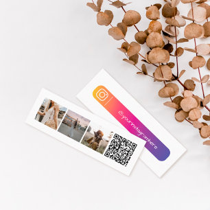 Affärskortet Mini Instagram Photo QR-kod Mini Visitkort