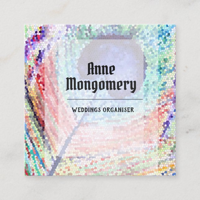 Affärskortet Minimal bildkvadrat Fyrkantigt Visitkort (Framsida)