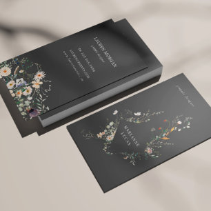 Affärskortet Minimal Blommigt för medelvärde Visitkort
