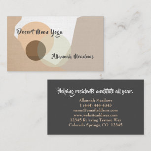 Affärskortet Minimal Boho Yoga & Hälsa Lärare Visitkort